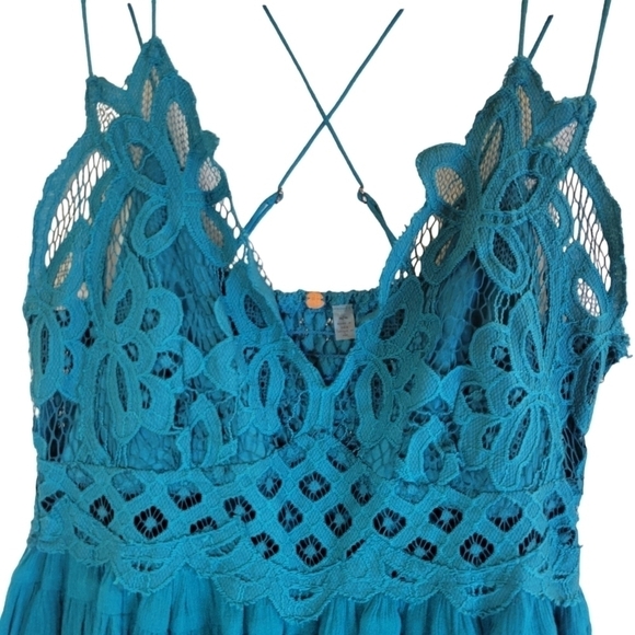 Free People Adella Cami in Teal•S - Picture 5 of 12
